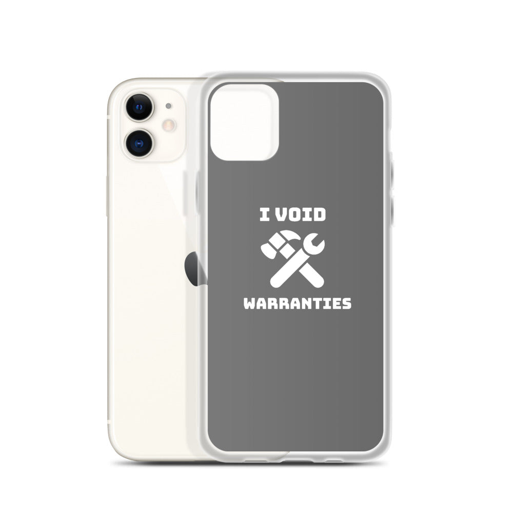I void warranties - iPhone Case (grey) by DarkByteGear