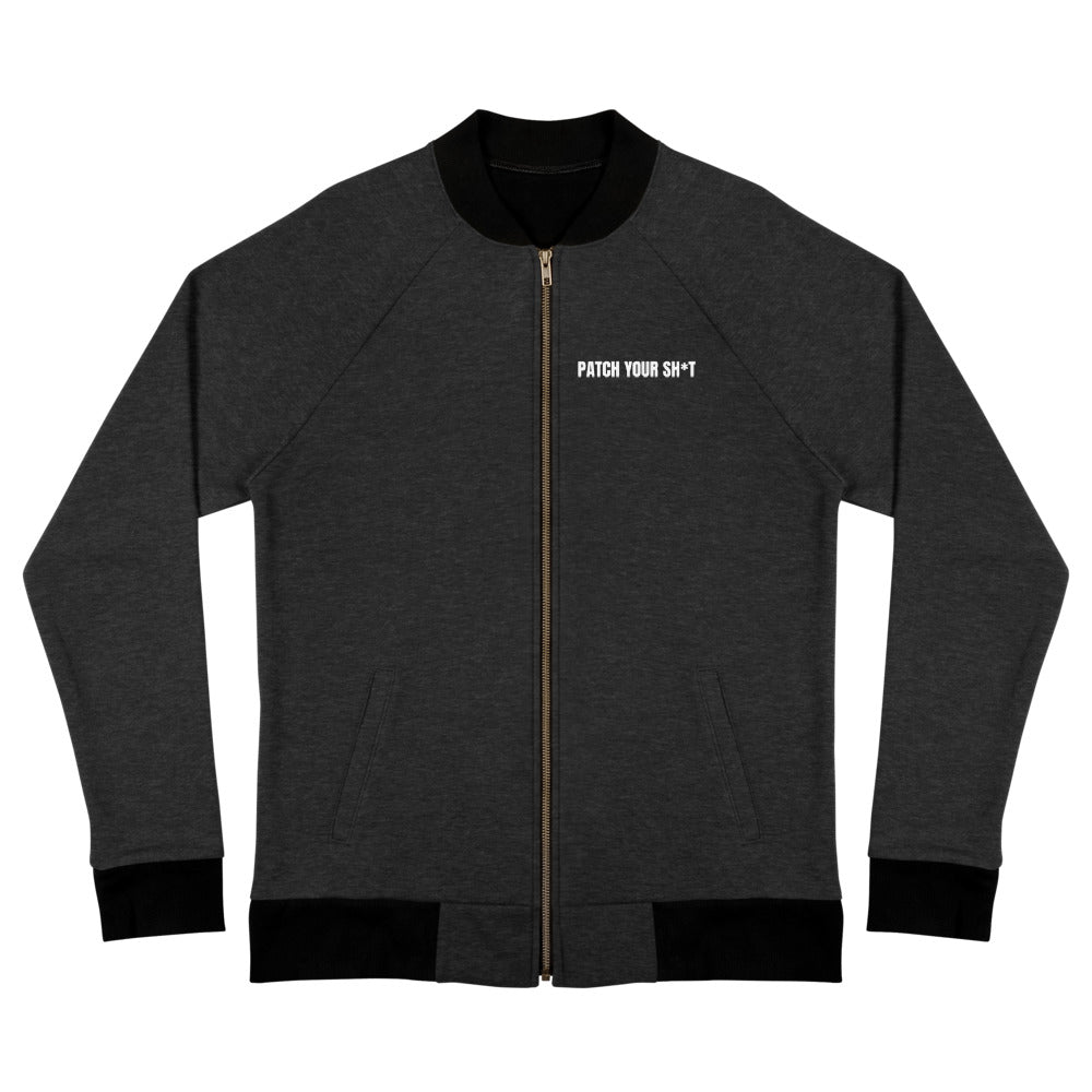 PATCH YOUR SH*T - Bomber Jacket (white text) by DarkByteGear