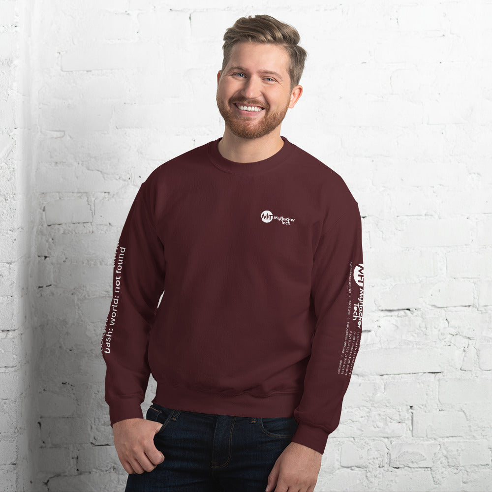 Linux Tweaks - world not found - Unisex Sweatshirt ( with all sides designs) by DarkByteGear