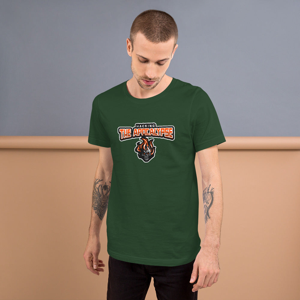 Hacking the Apocalypse v.1 - Short-Sleeve Unisex T-Shirt by DarkByteGear