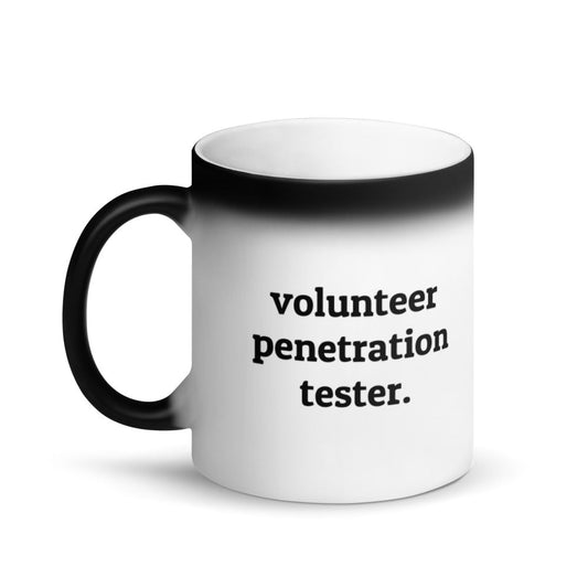 Volunteer penetration tester - Matte Black Magic Mug by DarkByteGear