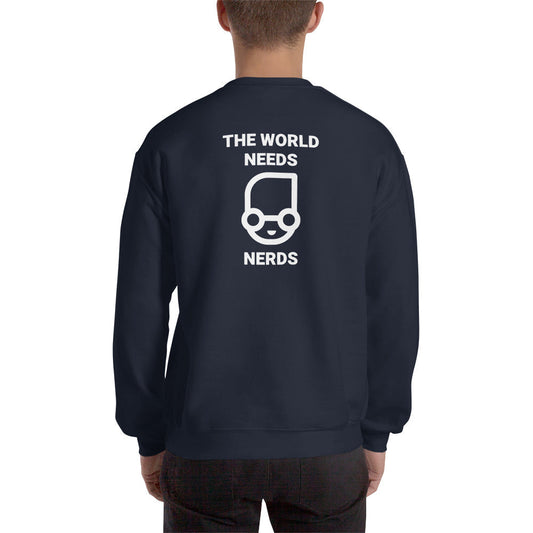 The world needs nerds - Unisex Sweatshirt (white text) by DarkByteGear