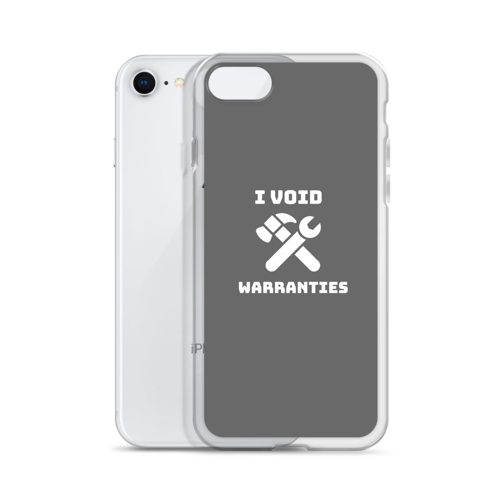 I void warranties - iPhone Case (grey) by DarkByteGear