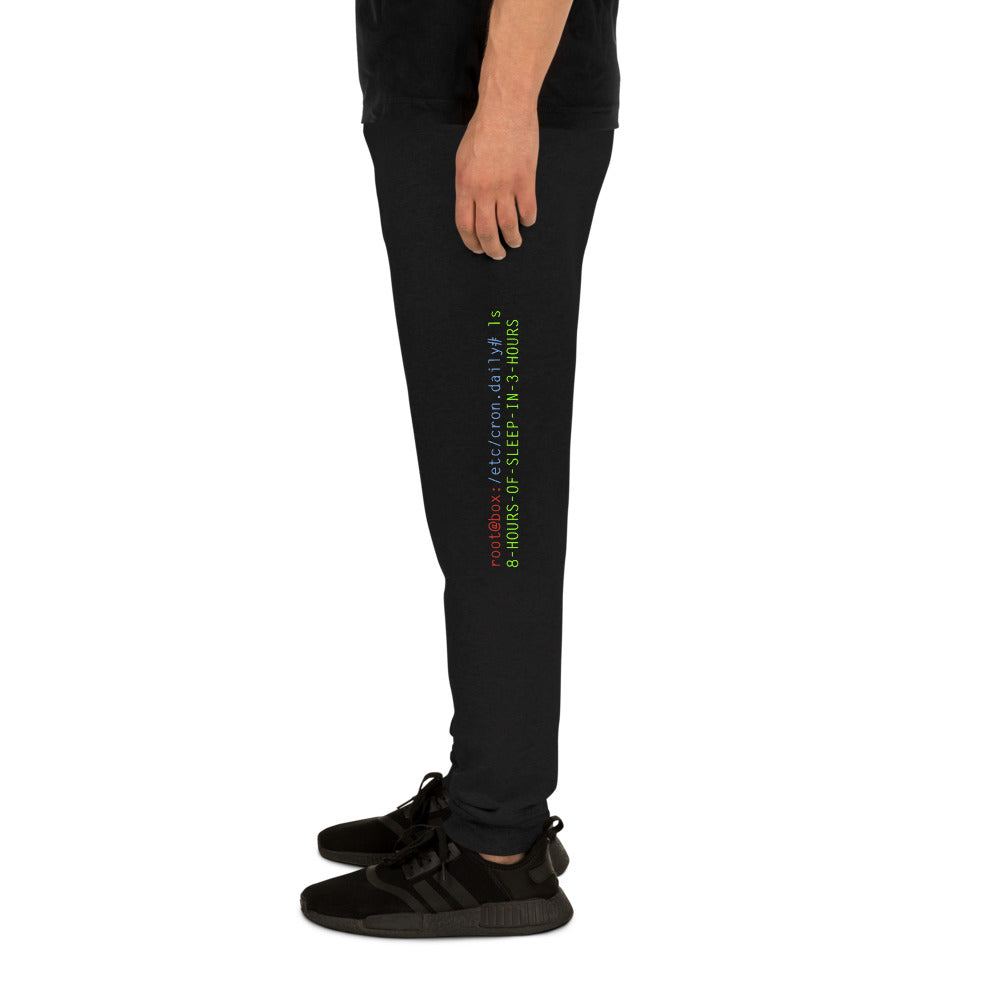 8 hours of sleep in 3 hours - Unisex Joggers by DarkByteGear