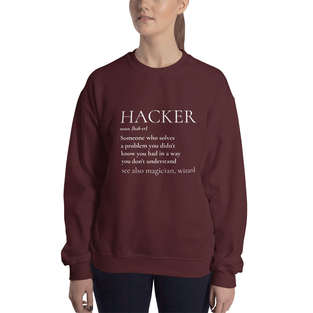 HACKER noun. [hak-er] - Unisex Sweatshirt by DarkByteGear