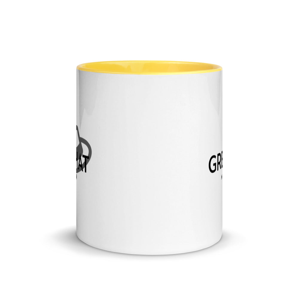 Grey Hat Hacker - Mug with Color Inside by DarkByteGear