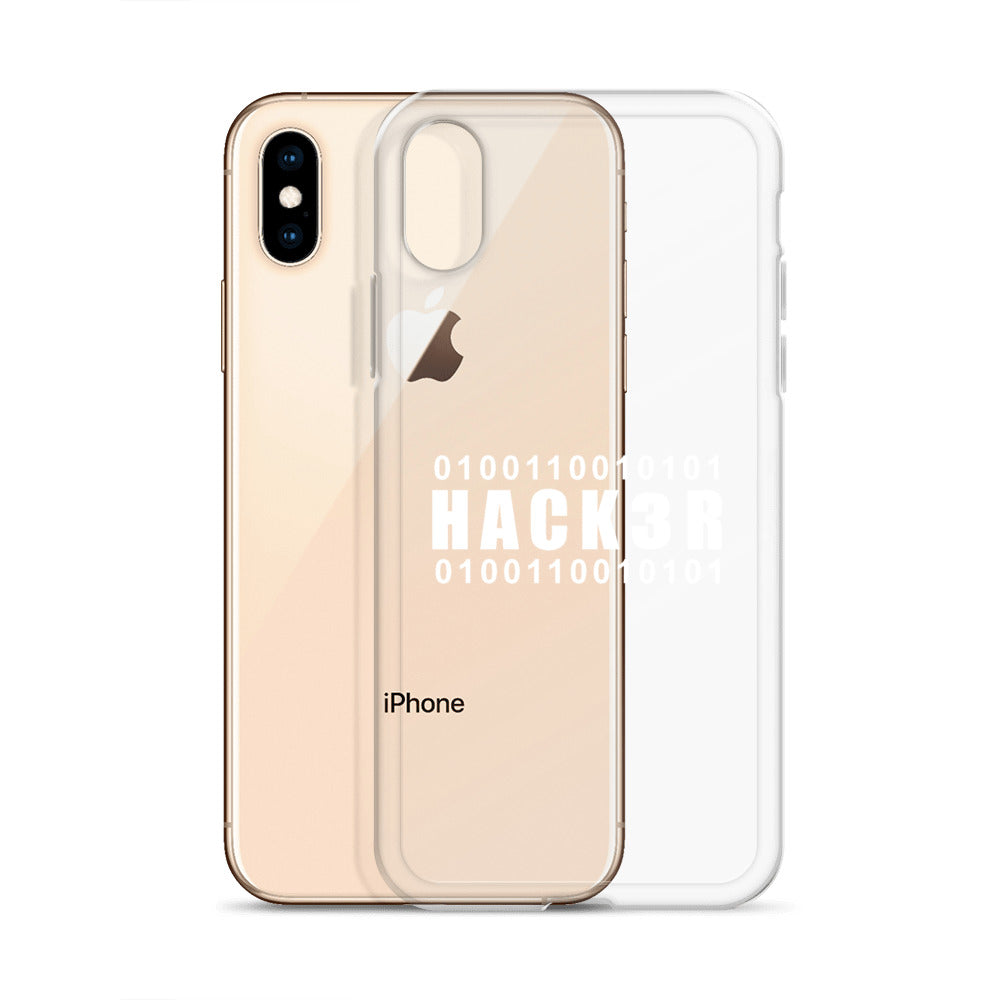 0100110010101 Hack3r - iPhone Case (white text) by DarkByteGear