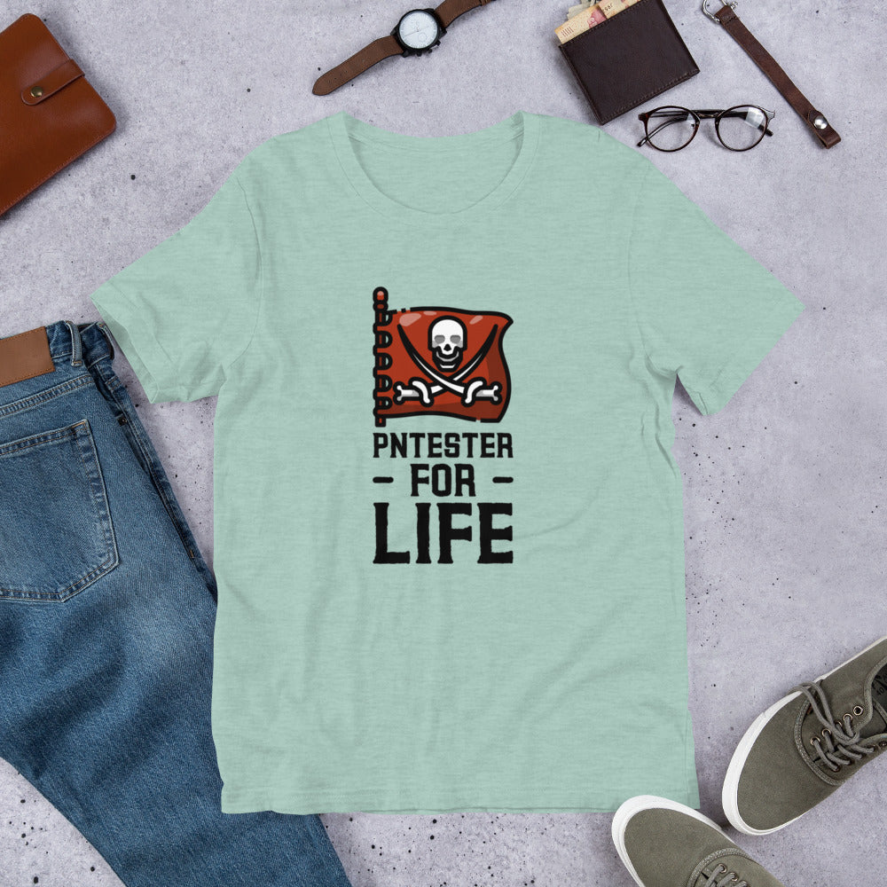 Pentester for life - Short-Sleeve Unisex T-Shirt (black text) by DarkByteGear