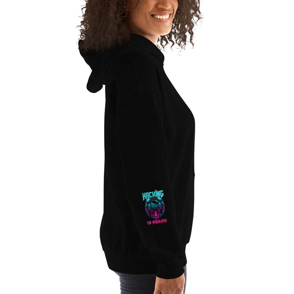 Hacking the apocalypse v1 - Unisex Hoodie (with all sides design) by DarkByteGear