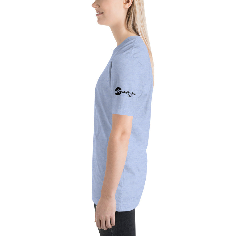 Culture of code in ASCII characters - Short-Sleeve Unisex T-Shirt (black text) by DarkByteGear