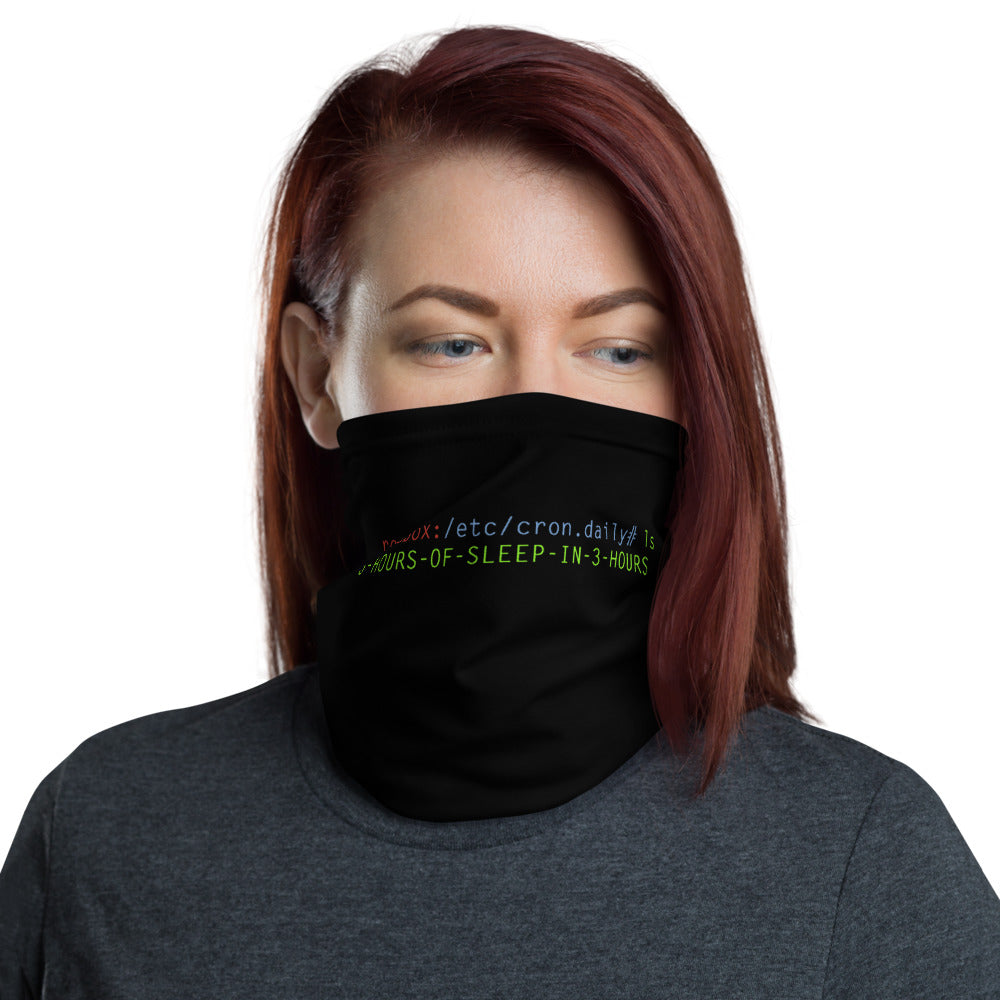 8 hours of sleep in 3 hours - Neck Gaiter by DarkByteGear