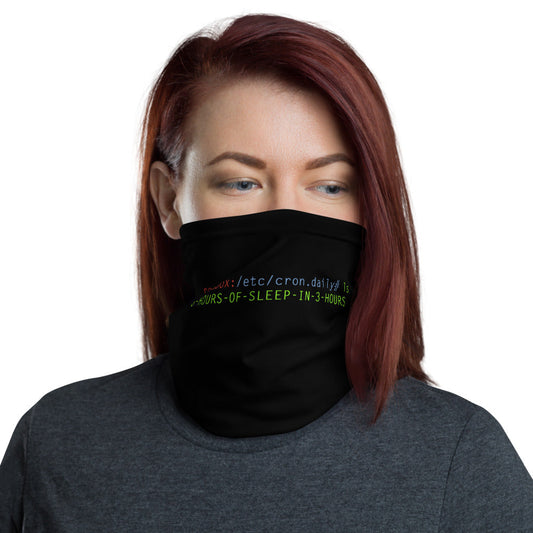 8 hours of sleep in 3 hours - Neck Gaiter by DarkByteGear
