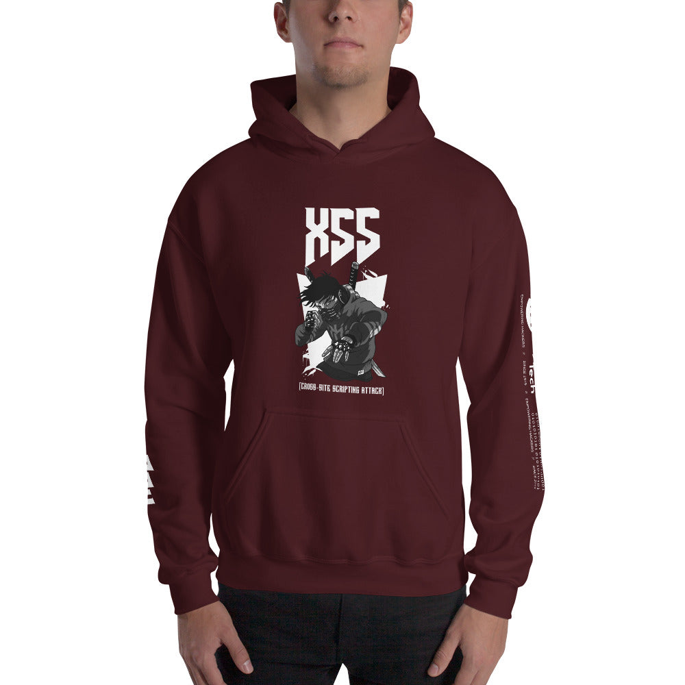 XSS cross-site scripting attack - Unisex Hoodie by DarkByteGear