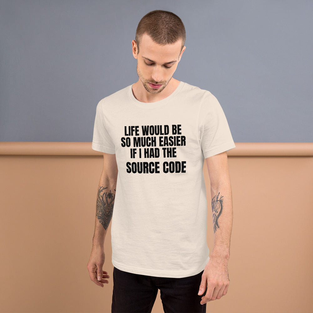 Source code - Short-Sleeve Unisex T-Shirt (black text) by DarkByteGear