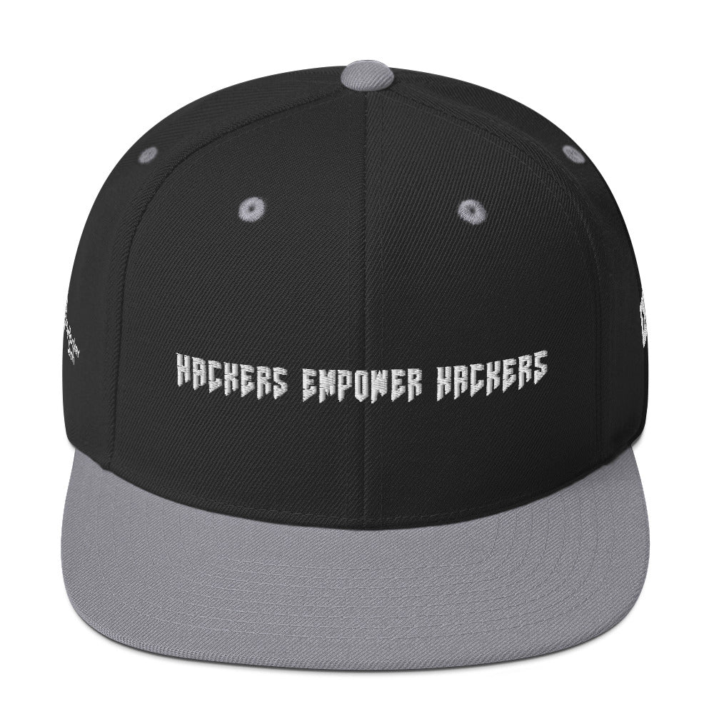 Hackers empower hackers - Snapback Hat by DarkByteGear