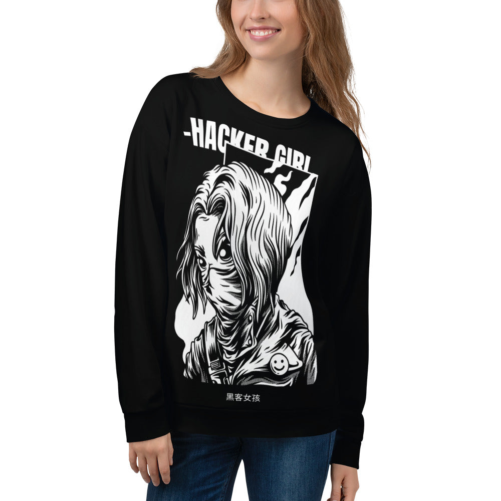 Hacker Girl - Unisex Sweatshirt by DarkByteGear