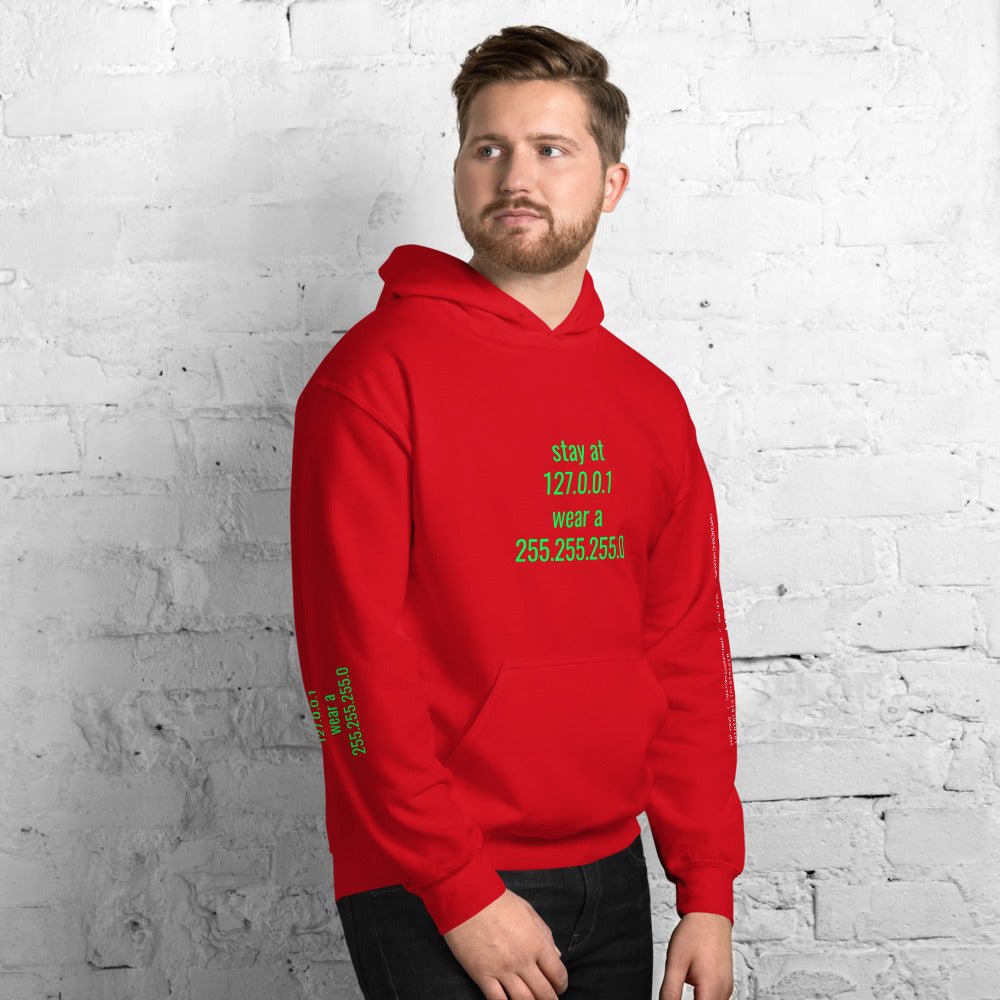 stay at at home, wear a mask - Unisex Hoodie (with all sides design) by DarkByteGear