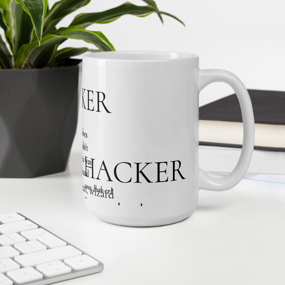 HACKER noun. [hak-er] - Mug by DarkByteGear