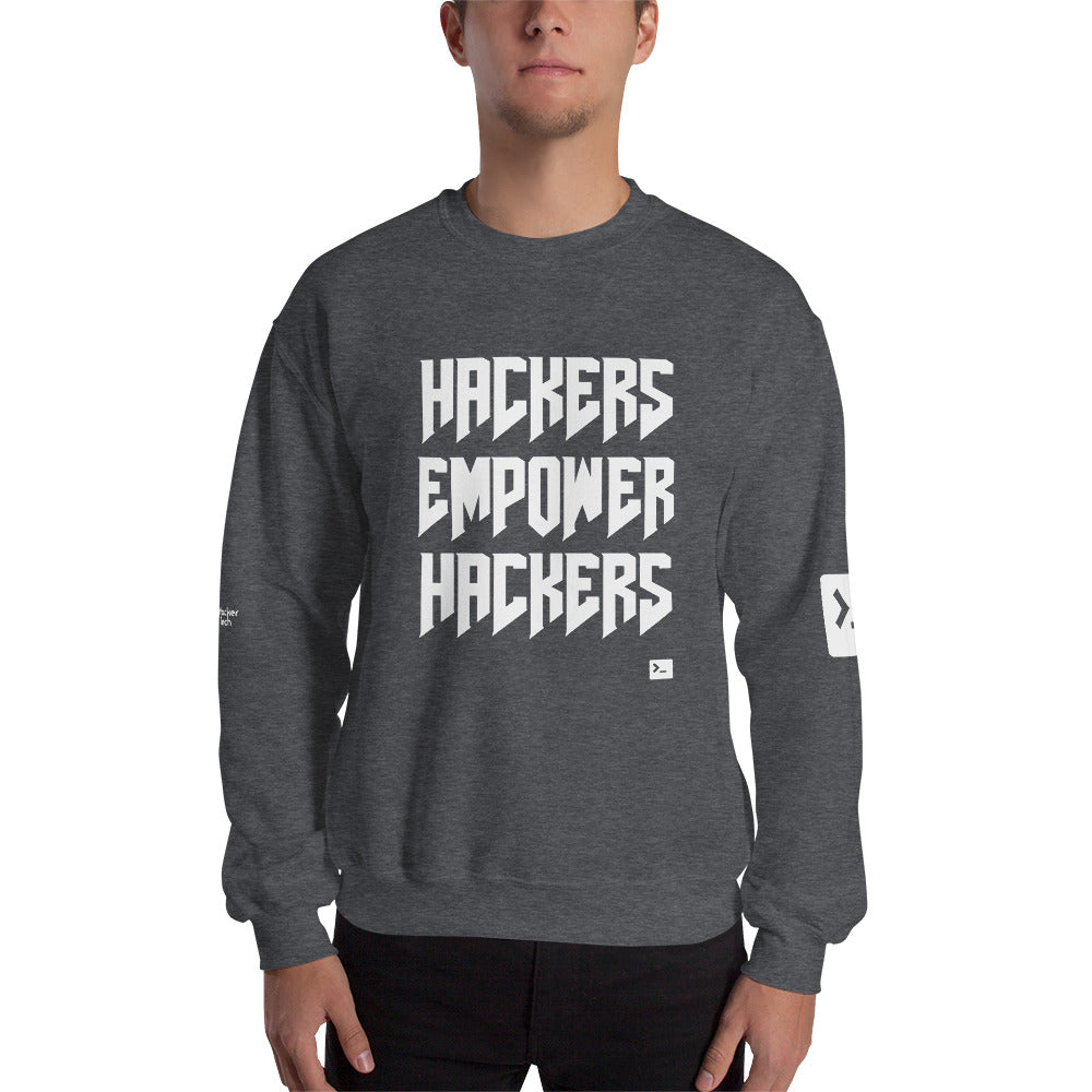 Hackers empower hackers - Unisex Sweatshirt by DarkByteGear