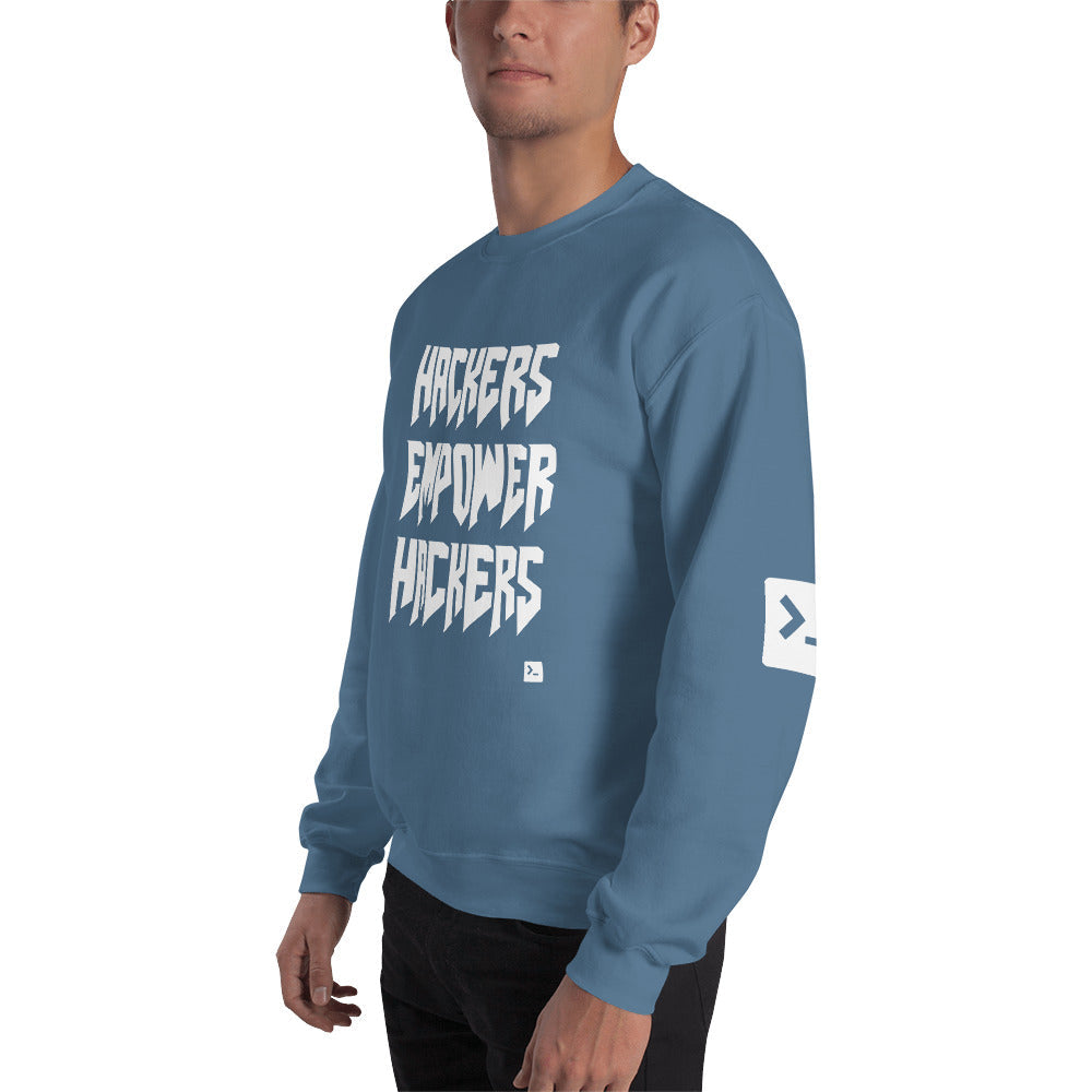 Hackers empower hackers - Unisex Sweatshirt by DarkByteGear