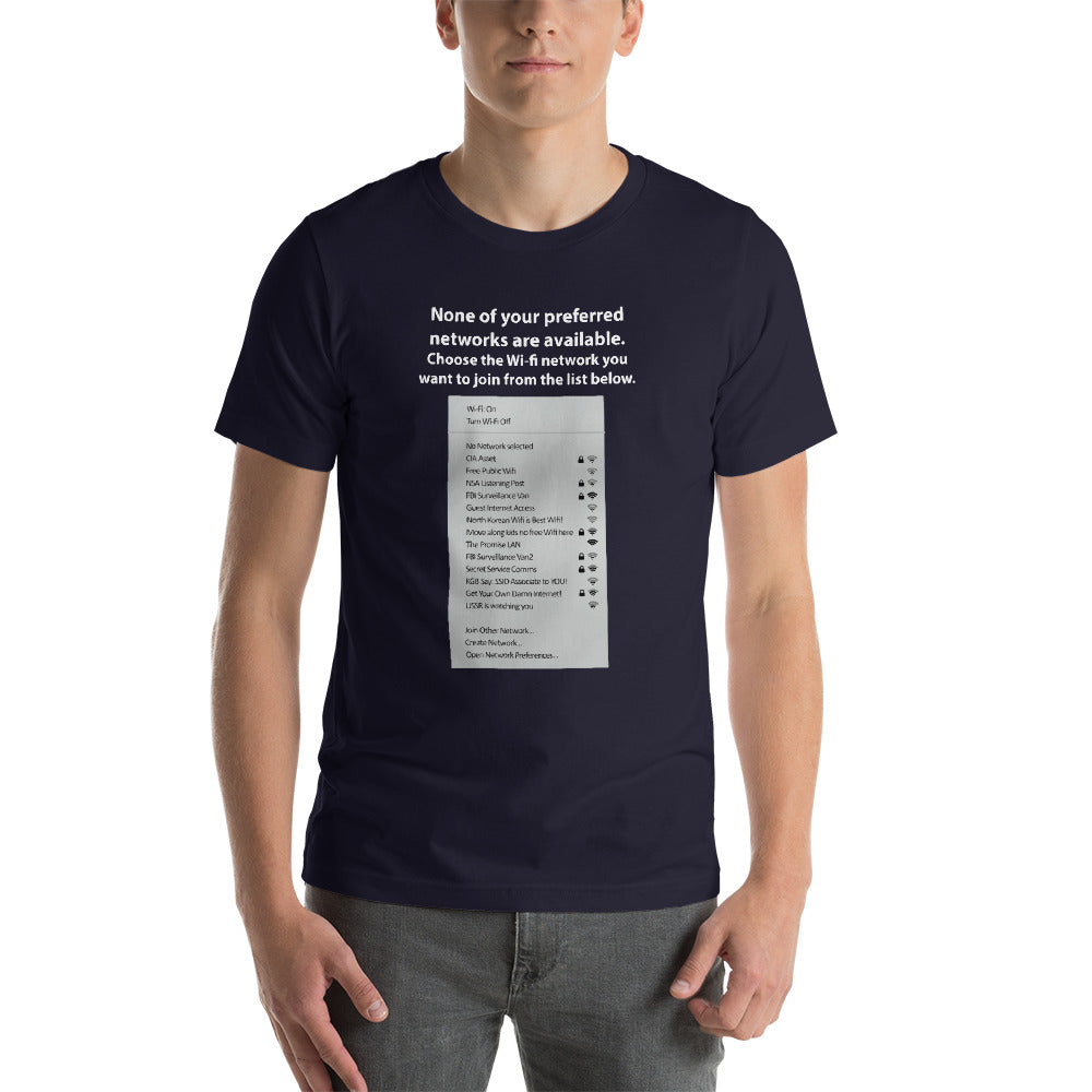 None of your preferred networks are available - Short-Sleeve Unisex T-Shirt by DarkByteGear