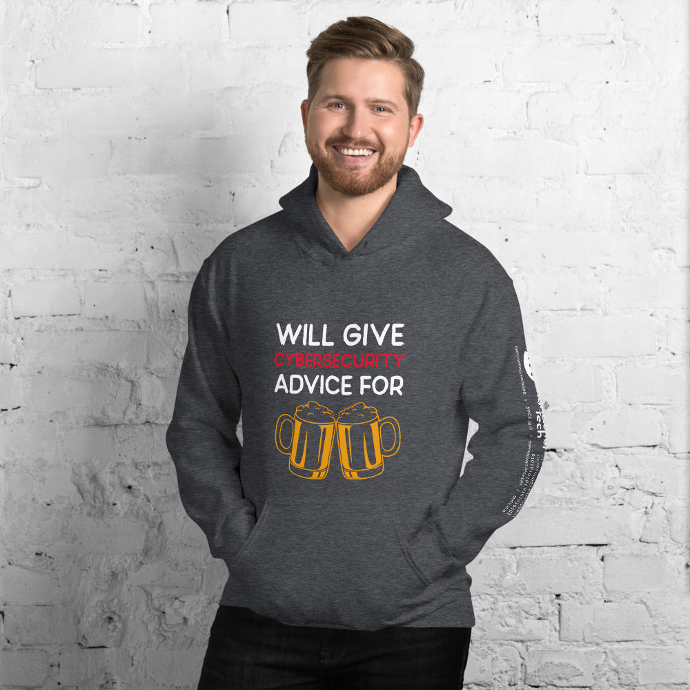 Will give cyber security advice for beer - Unisex Hoodie by DarkByteGear