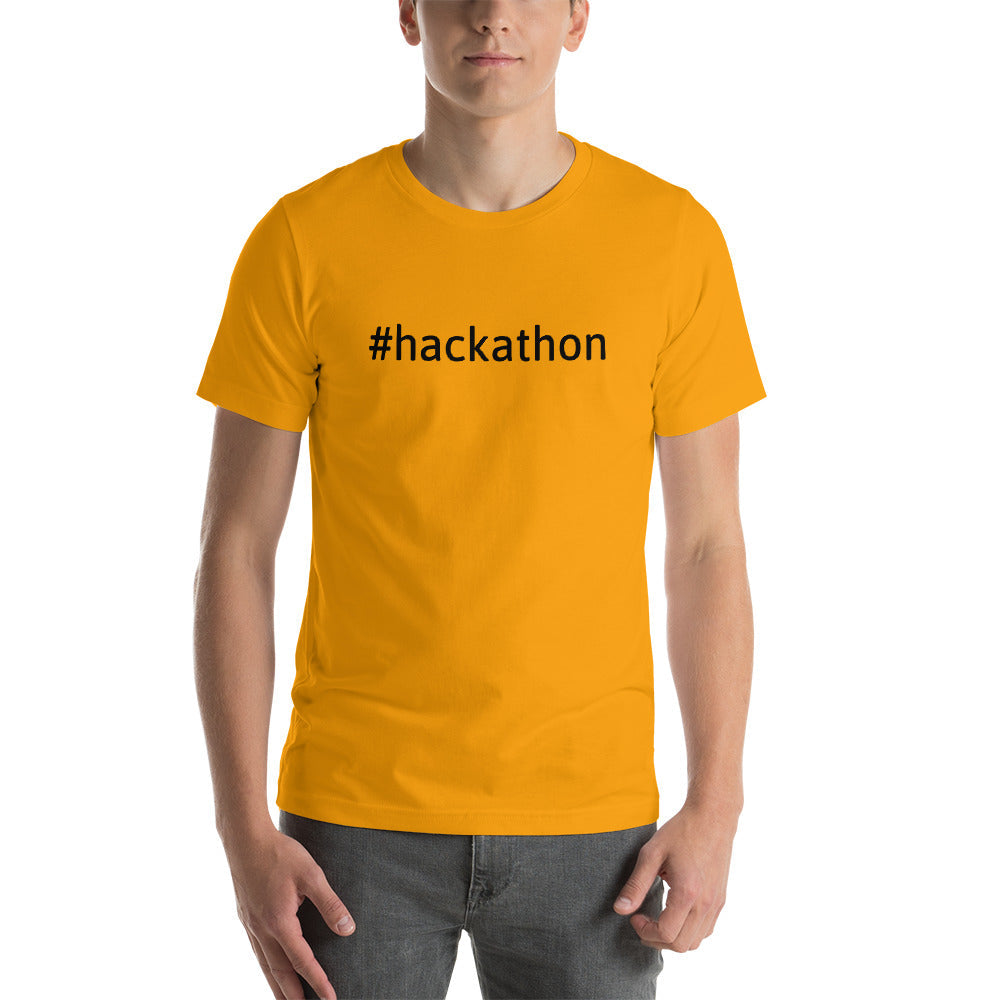 Hackathon - Short-Sleeve Unisex T-Shirt (black text) by DarkByteGear