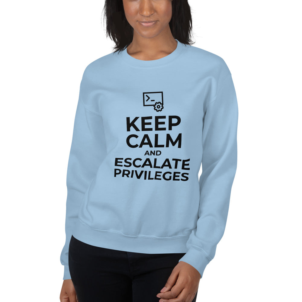 Keep calm and escalate privileges - Unisex Sweatshirt by DarkByteGear