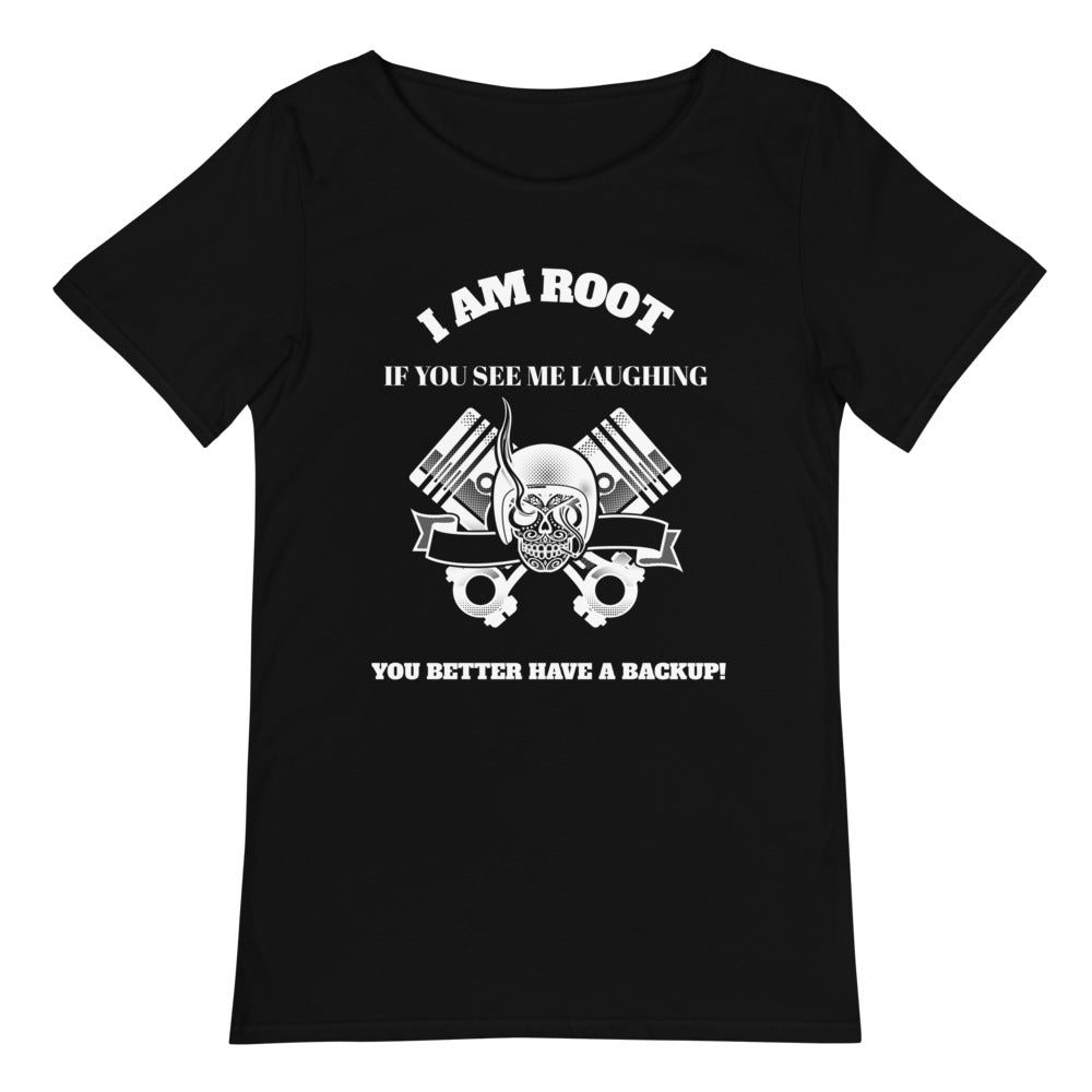 I Am Root If You See Me Laughing You Better Have A Backup - Men's Raw Neck Tee by DarkByteGear