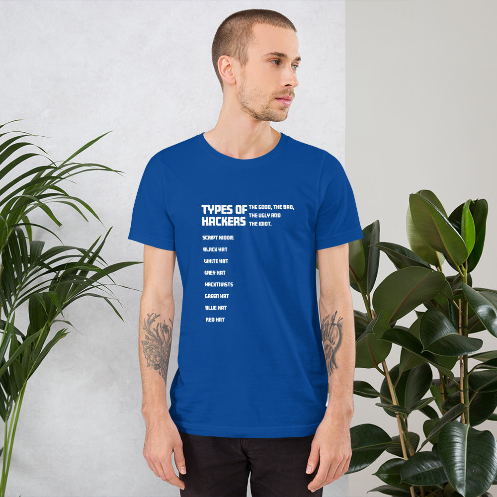 Types Of Hackers - Short-Sleeve Unisex T-Shirt by DarkByteGear
