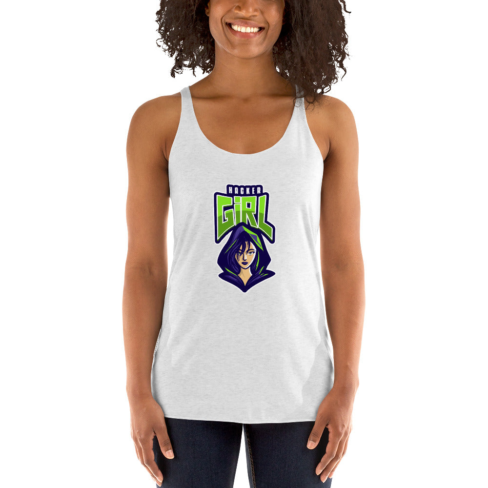 Hackergirl v.1 - Women's Racerback Tank by DarkByteGear
