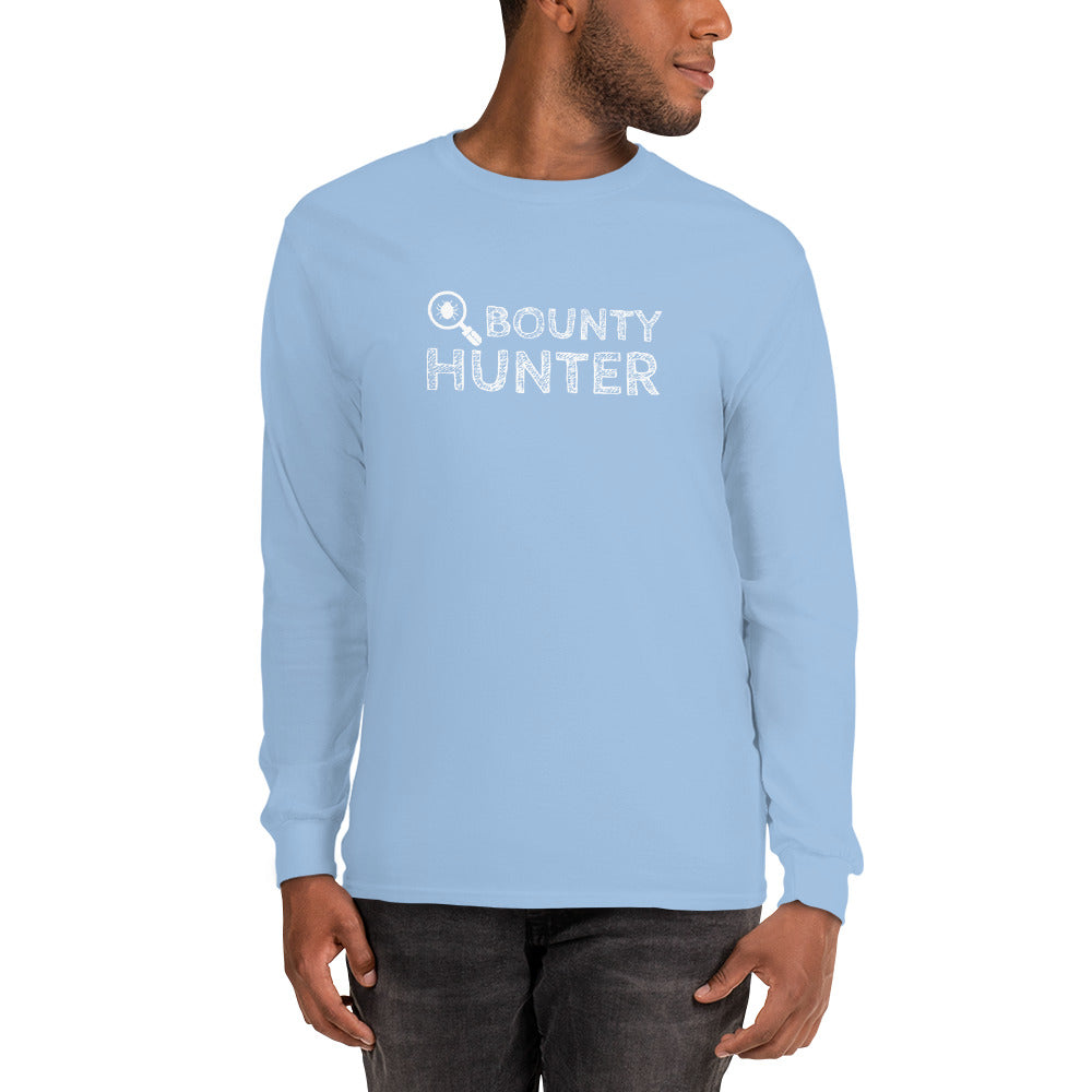Bug bounty hunter - Long Sleeve T-Shirt (white text) by DarkByteGear