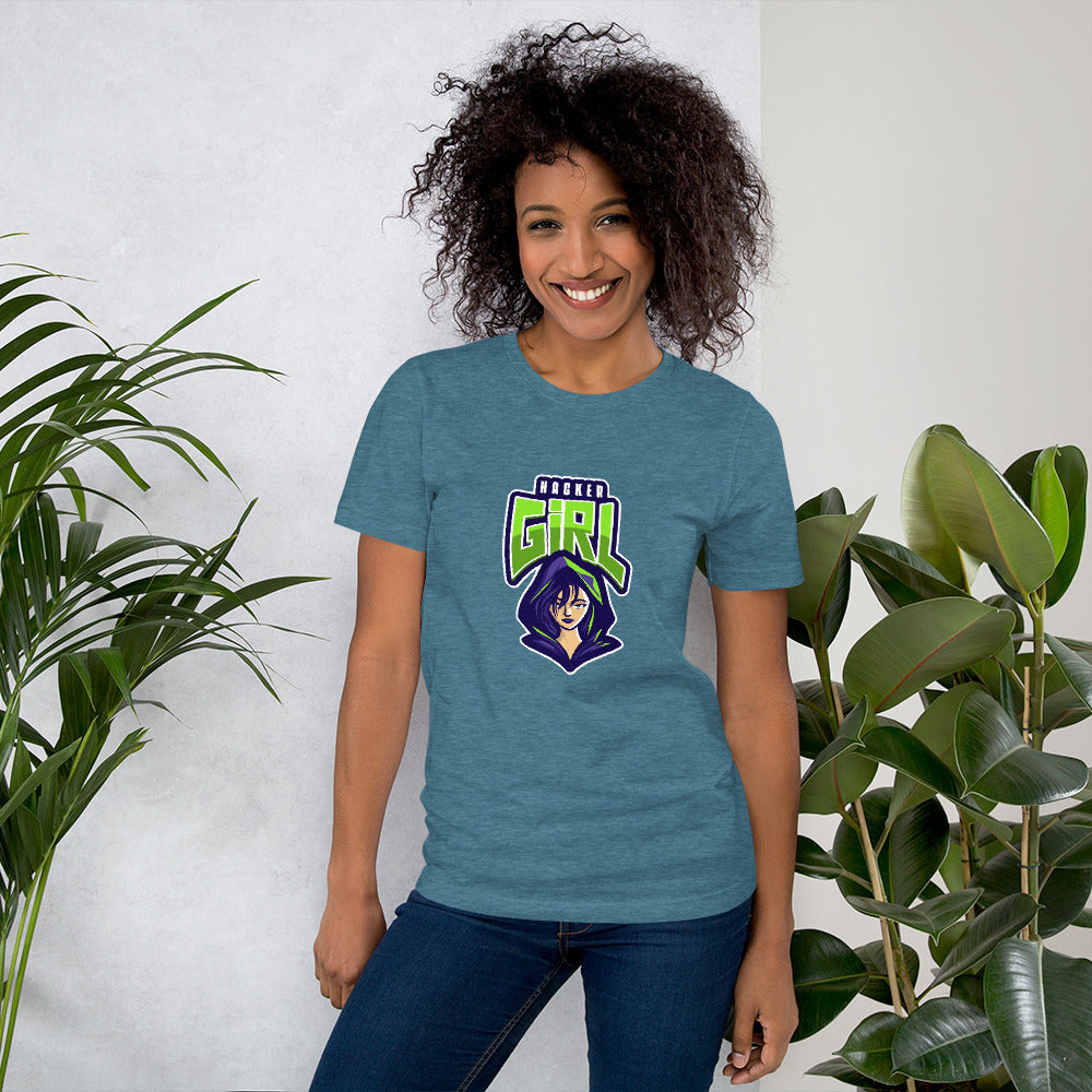 Hackergirl v.1 - Short-Sleeve Unisex T-Shirt by DarkByteGear