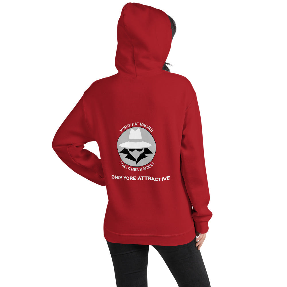 Like other hackers only more attractive - Unisex Hoodie (white text) by DarkByteGear