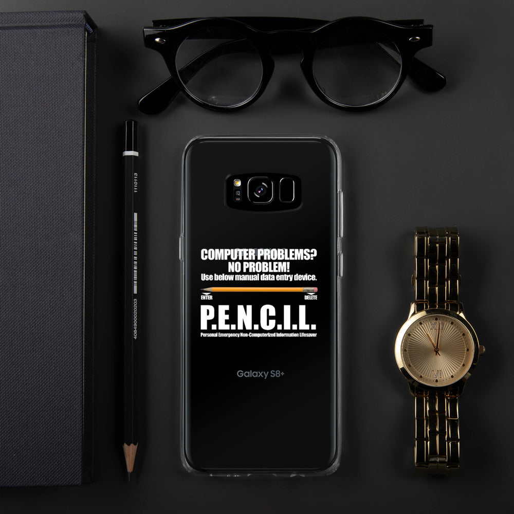 P.E.N.C.I.L. - Samsung Case (white text) by DarkByteGear