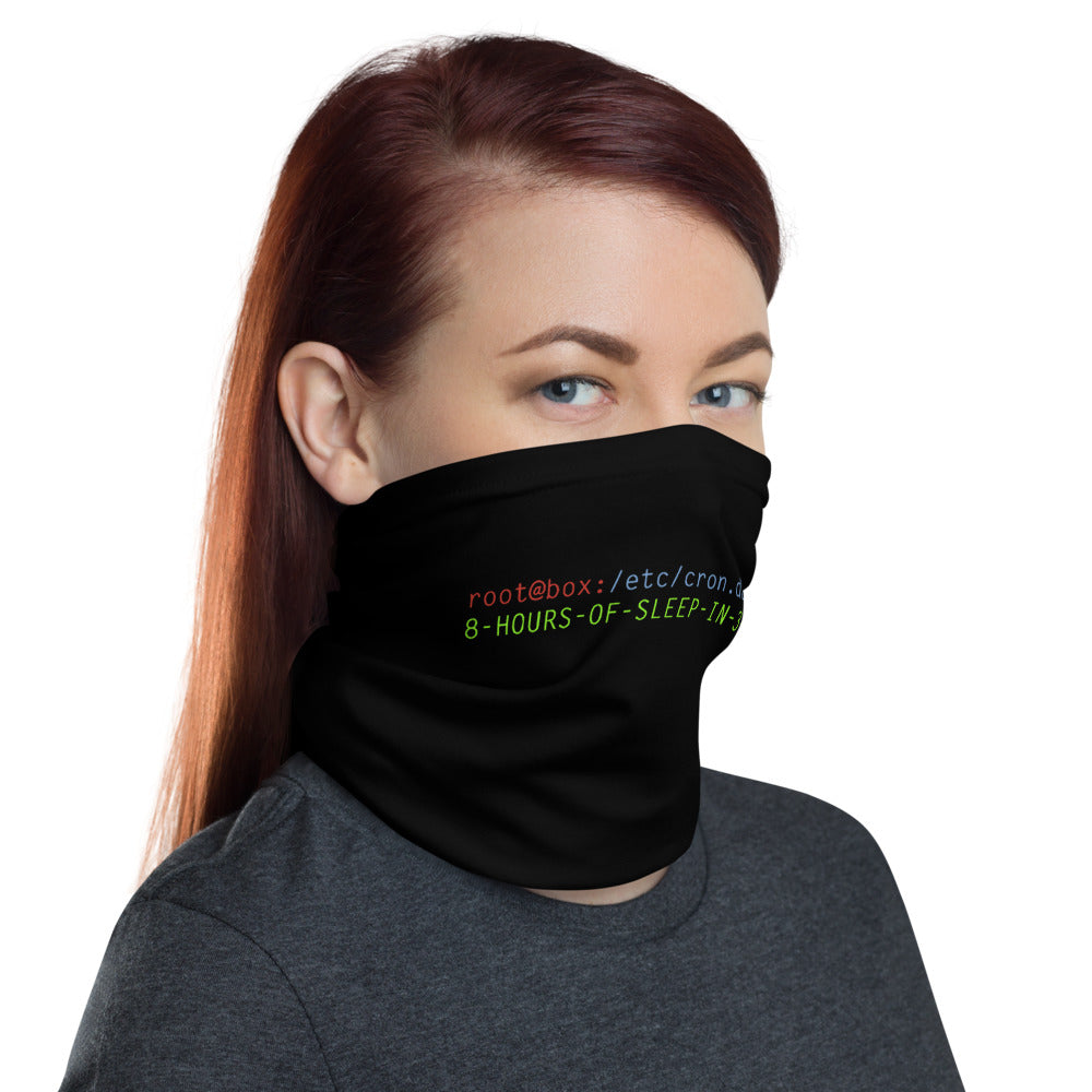 8 hours of sleep in 3 hours - Neck Gaiter by DarkByteGear