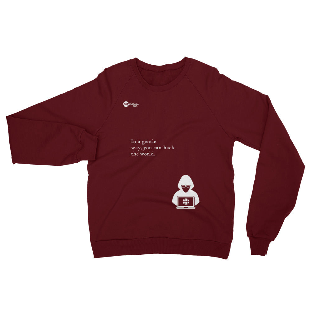 You can hack the world - Unisex California Fleece Raglan Sweatshirt by DarkByteGear