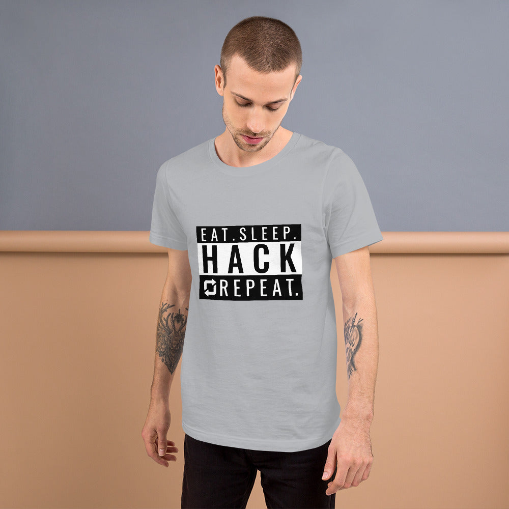 Eat seep hack repeat - Short-Sleeve Unisex T-Shirt by DarkByteGear