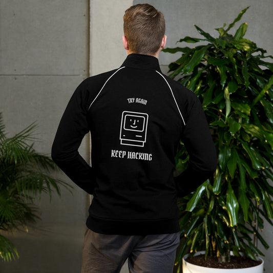Keep hacking - Piped Fleece Jacket by DarkByteGear