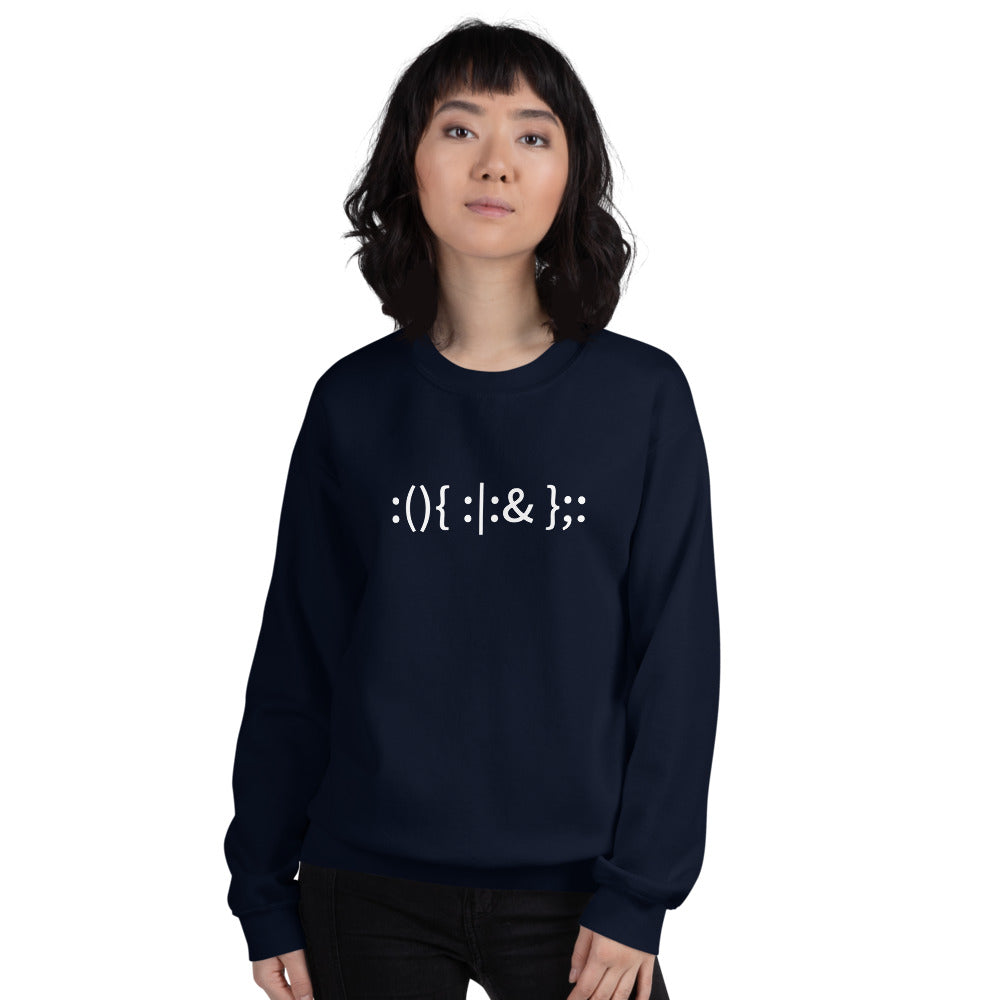 Linux Hackers - Bash Fork Bomb - Unisex Sweatshirt by DarkByteGear