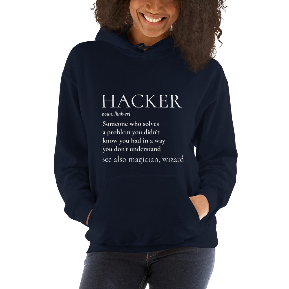 HACKER noun. [hak-er] - Unisex Hoodie by DarkByteGear