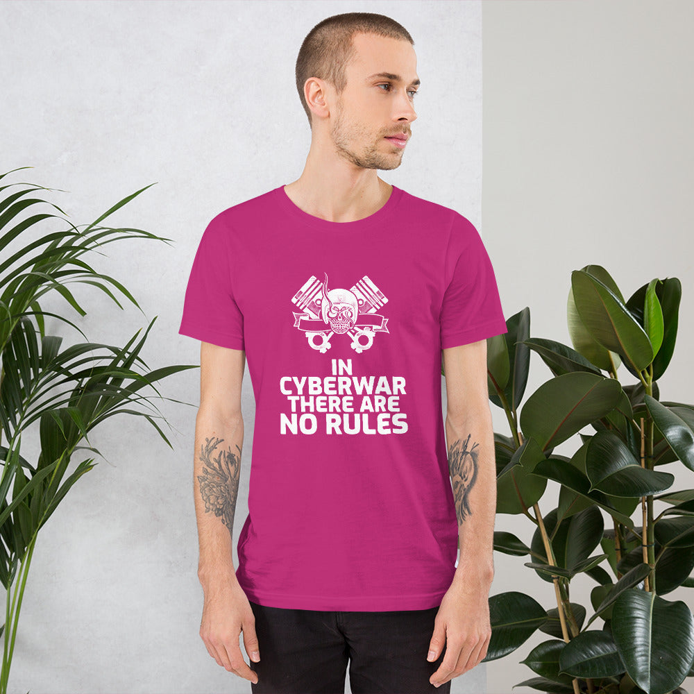 In cyberwar, there are no rules - Short-Sleeve Unisex T-Shirt by DarkByteGear