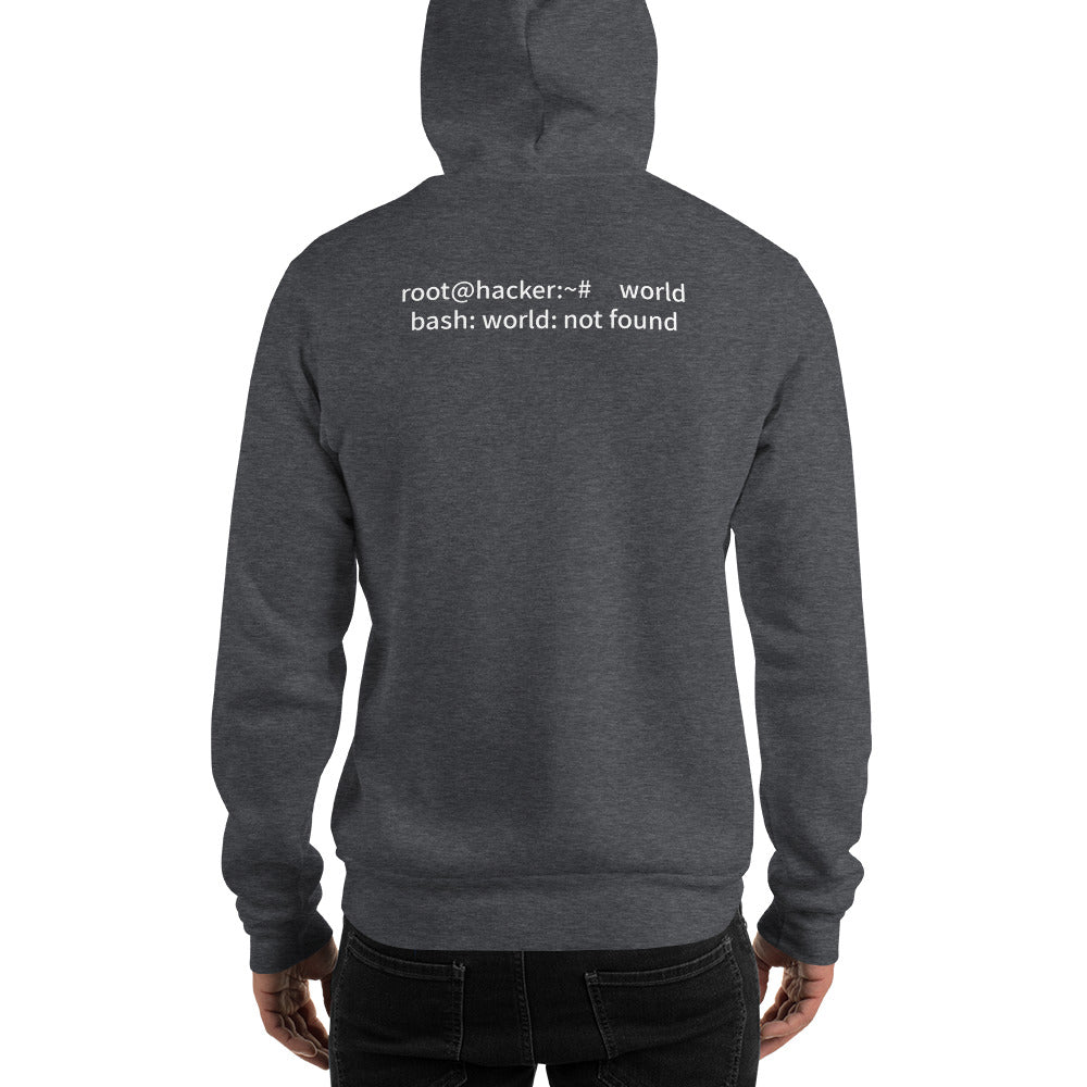 Linux Tweaks - world not found - Unisex Hoodie (with back design) by DarkByteGear
