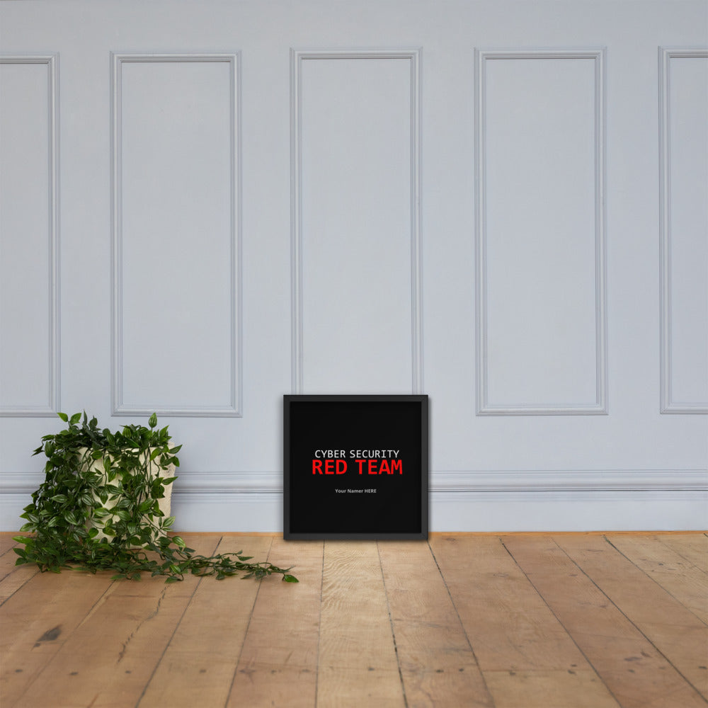 Custom Cyber Security Red team - Framed poster by DarkByteGear