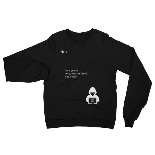 You can hack the world - Unisex California Fleece Raglan Sweatshirt by DarkByteGear