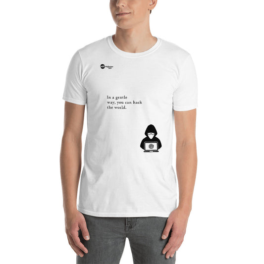 You can hack the world - Short-Sleeve Unisex T-Shirt (black text) by DarkByteGear