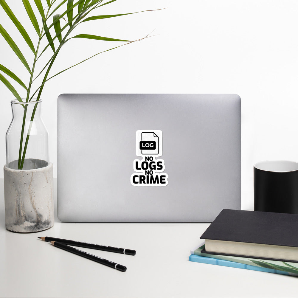 No logs no crime - Bubble-free stickers by DarkByteGear