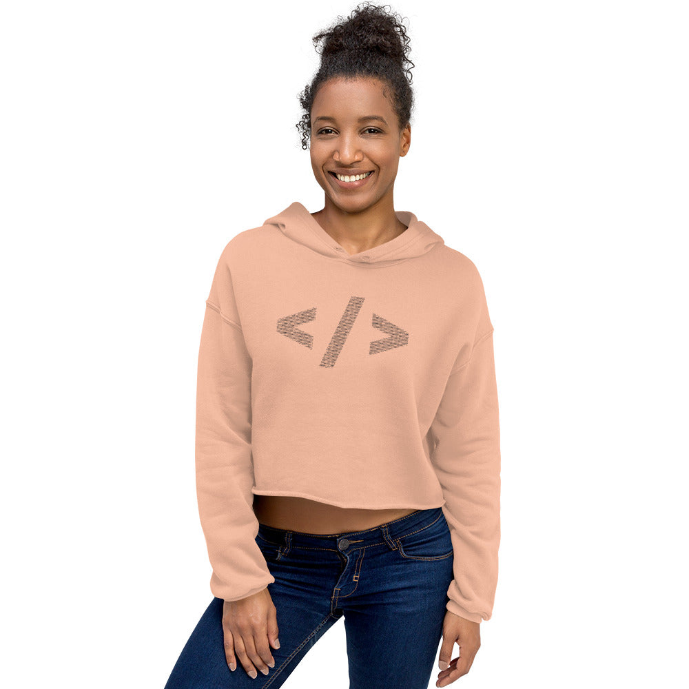 Culture of code in ASCII characters - Crop Hoodie by DarkByteGear