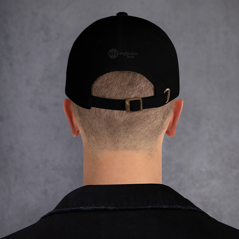 I void warranties - Dad hat (white text) by DarkByteGear