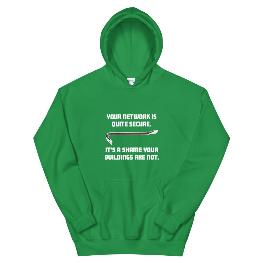 Your network is quite secure - Unisex Hoodie (white text) by DarkByteGear